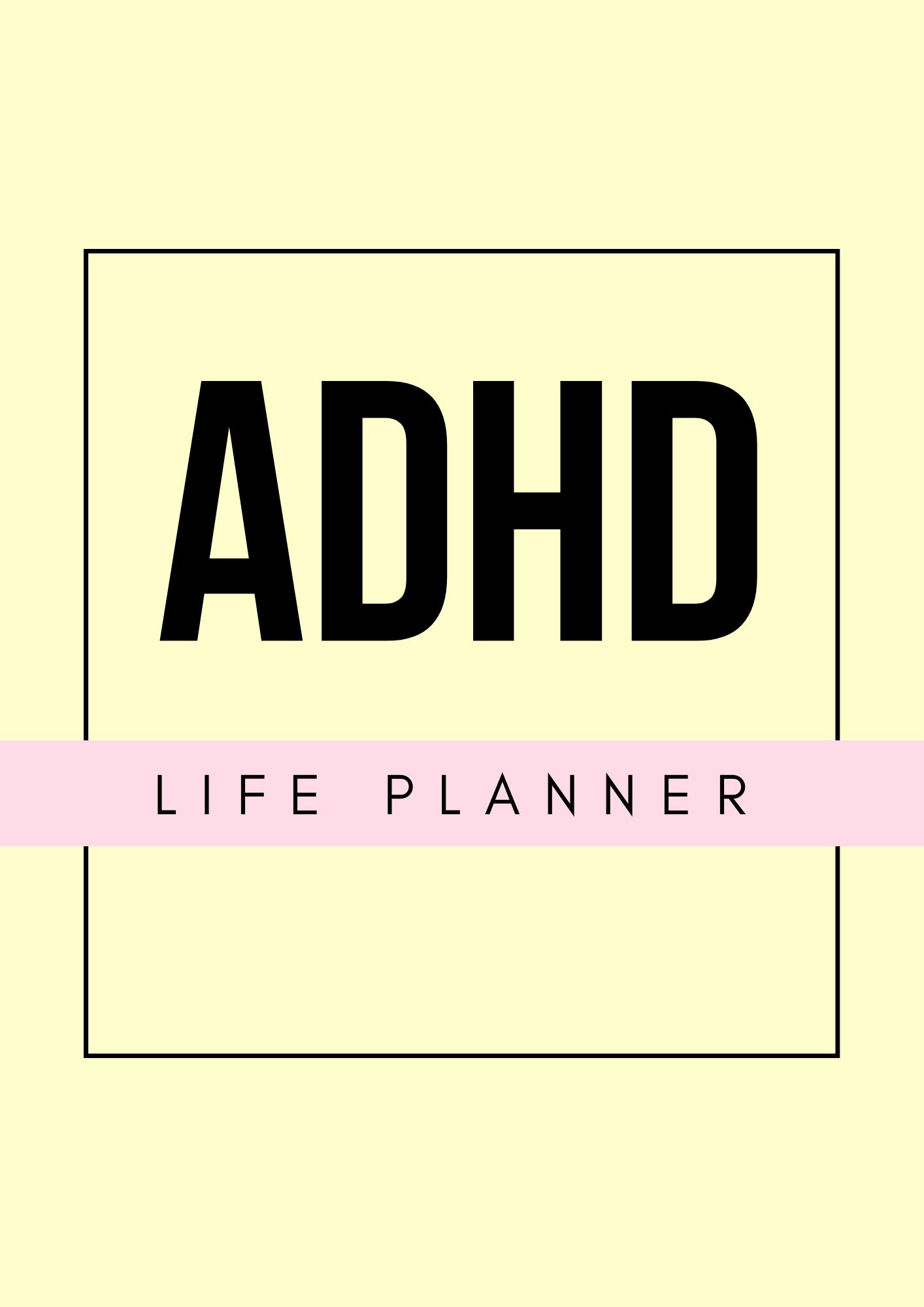 Yellow ADHD Life Planner PLR MRR