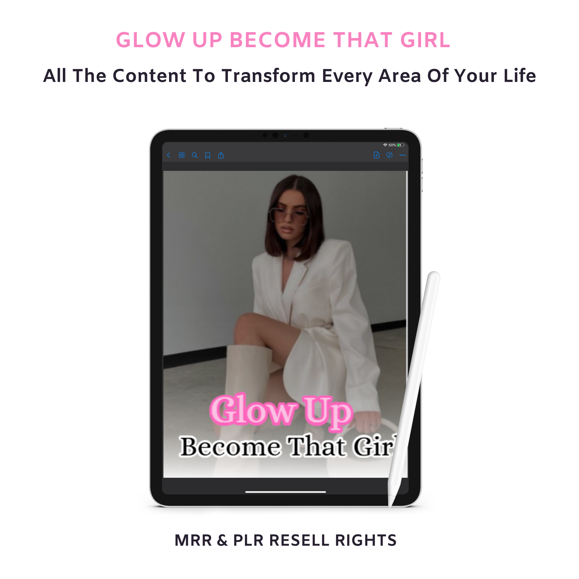 Glow Up Become That Girl MRR PLR